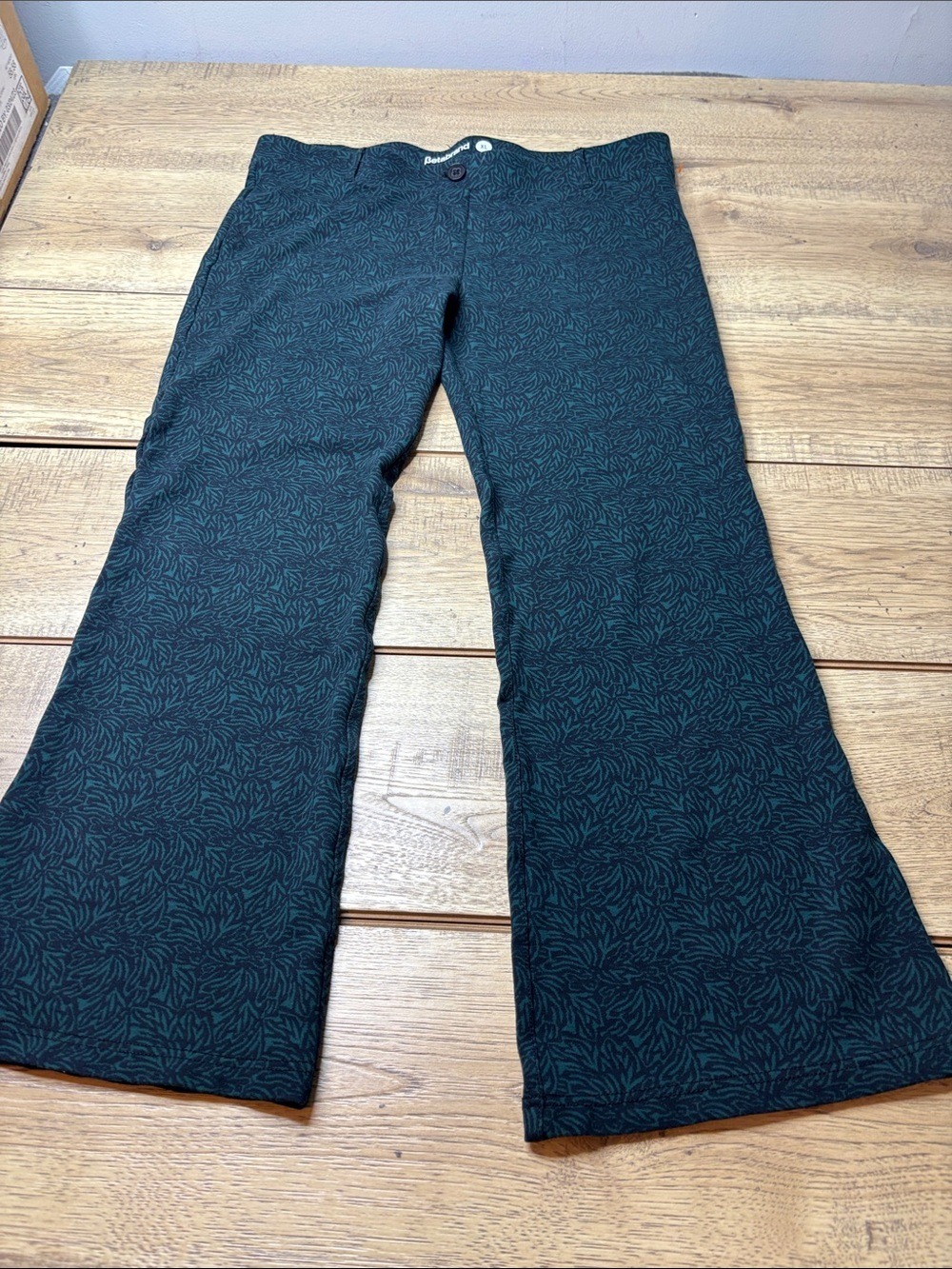 Women’s Betabrand Dress Yoga Bootcut Patterned Pants Size XL